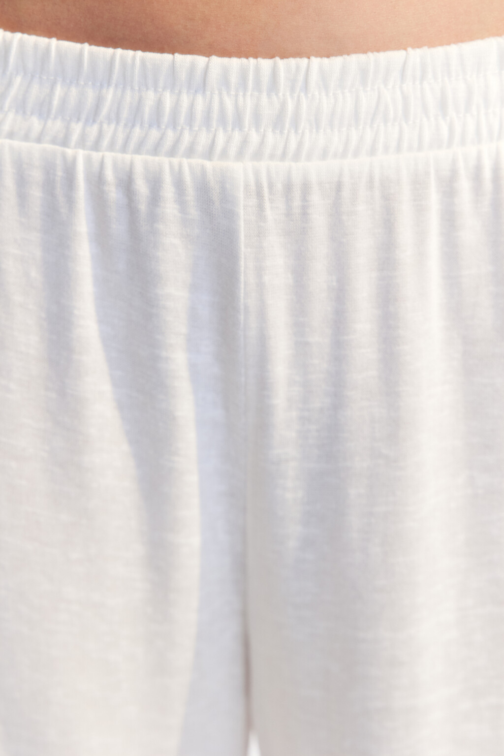 Брюки широкие пляжные из вискозы - цвет белый - 5
