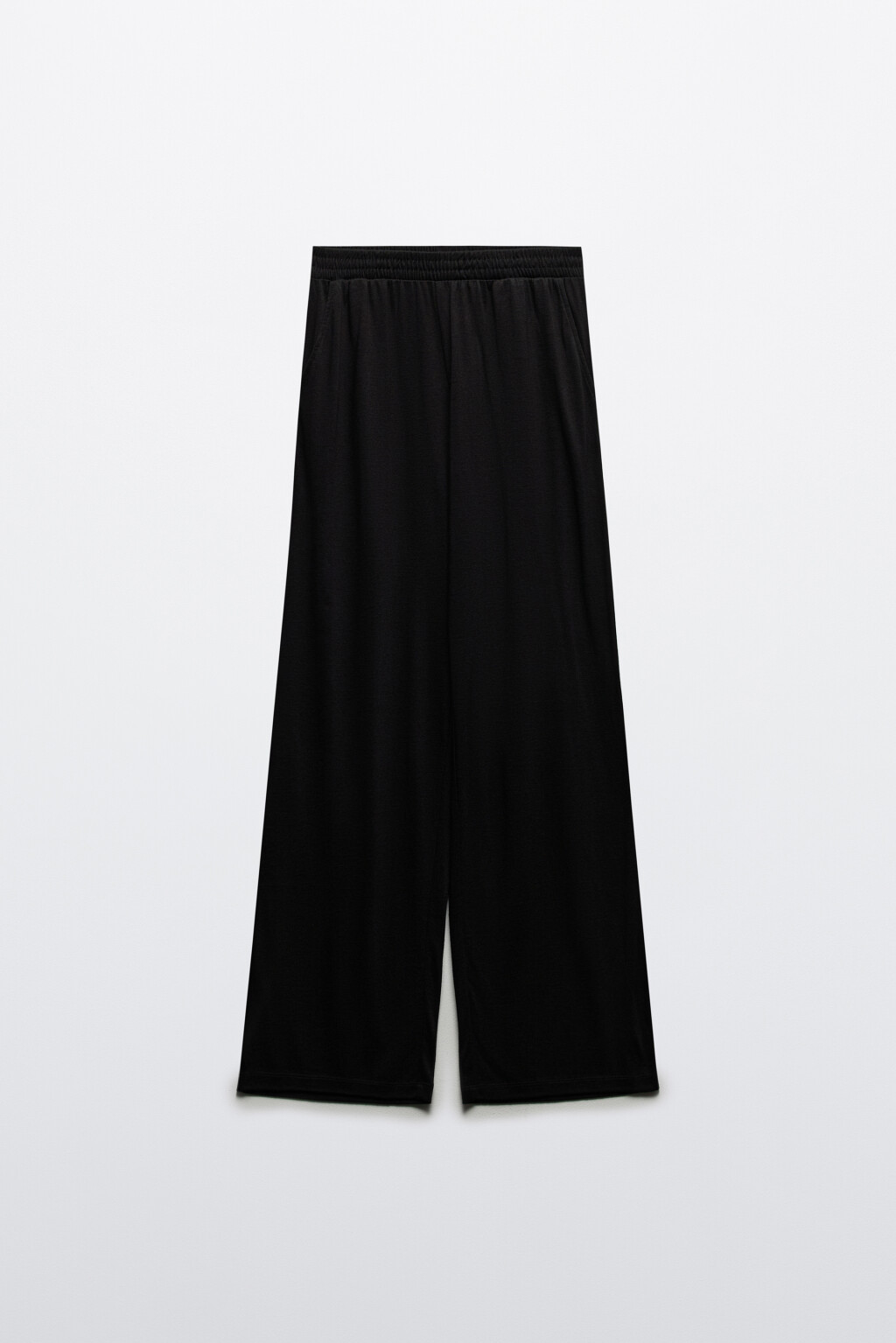 Брюки широкие пляжные из вискозы - цвет черный - 7