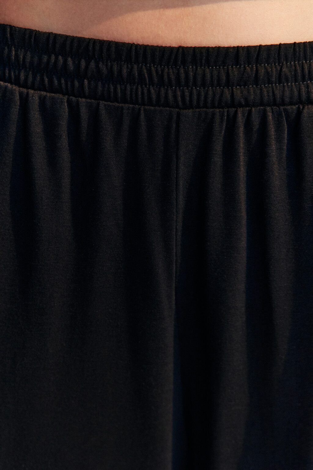 Брюки широкие пляжные из вискозы - цвет черный - 5