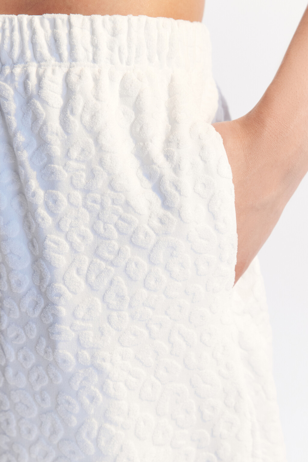 Брюки пляжные фактурные - цвет белый - 6