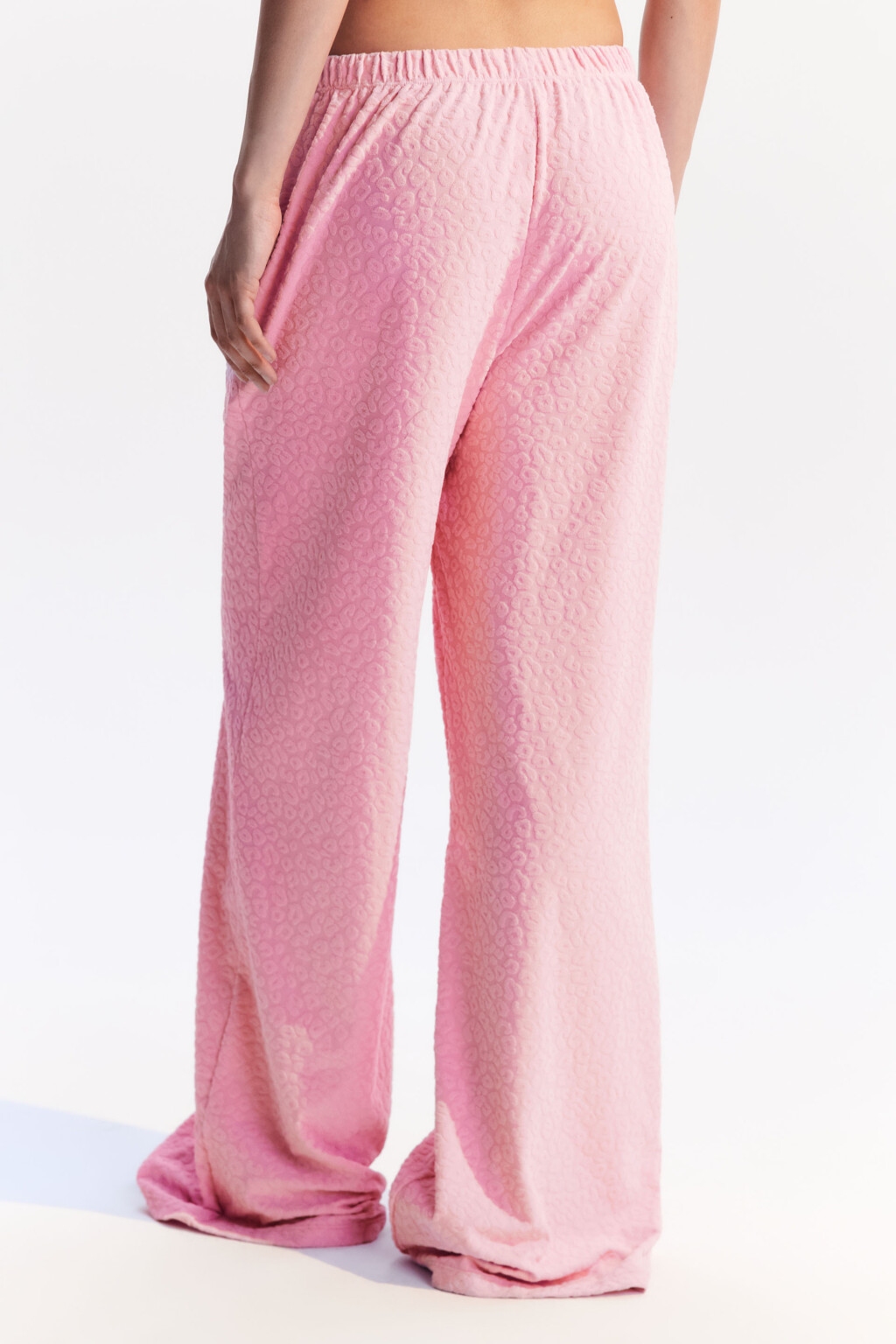 Брюки пляжные фактурные - цвет розовый - 3