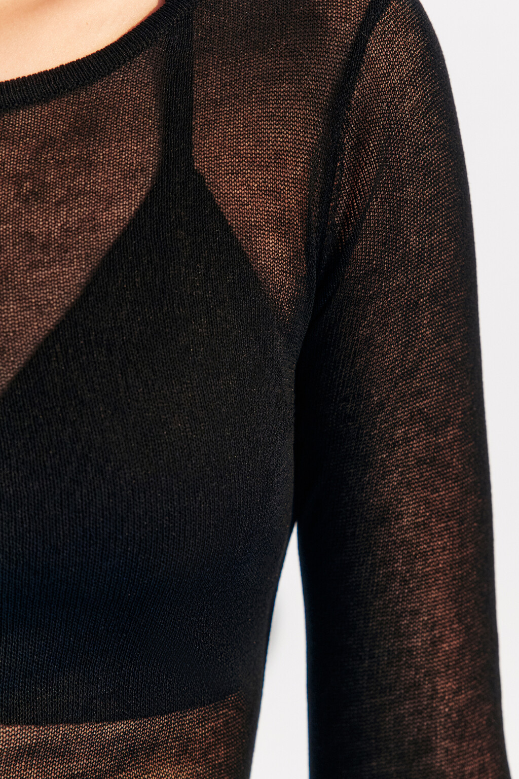 Платье мини пляжное из вискозы - цвет черный - 6