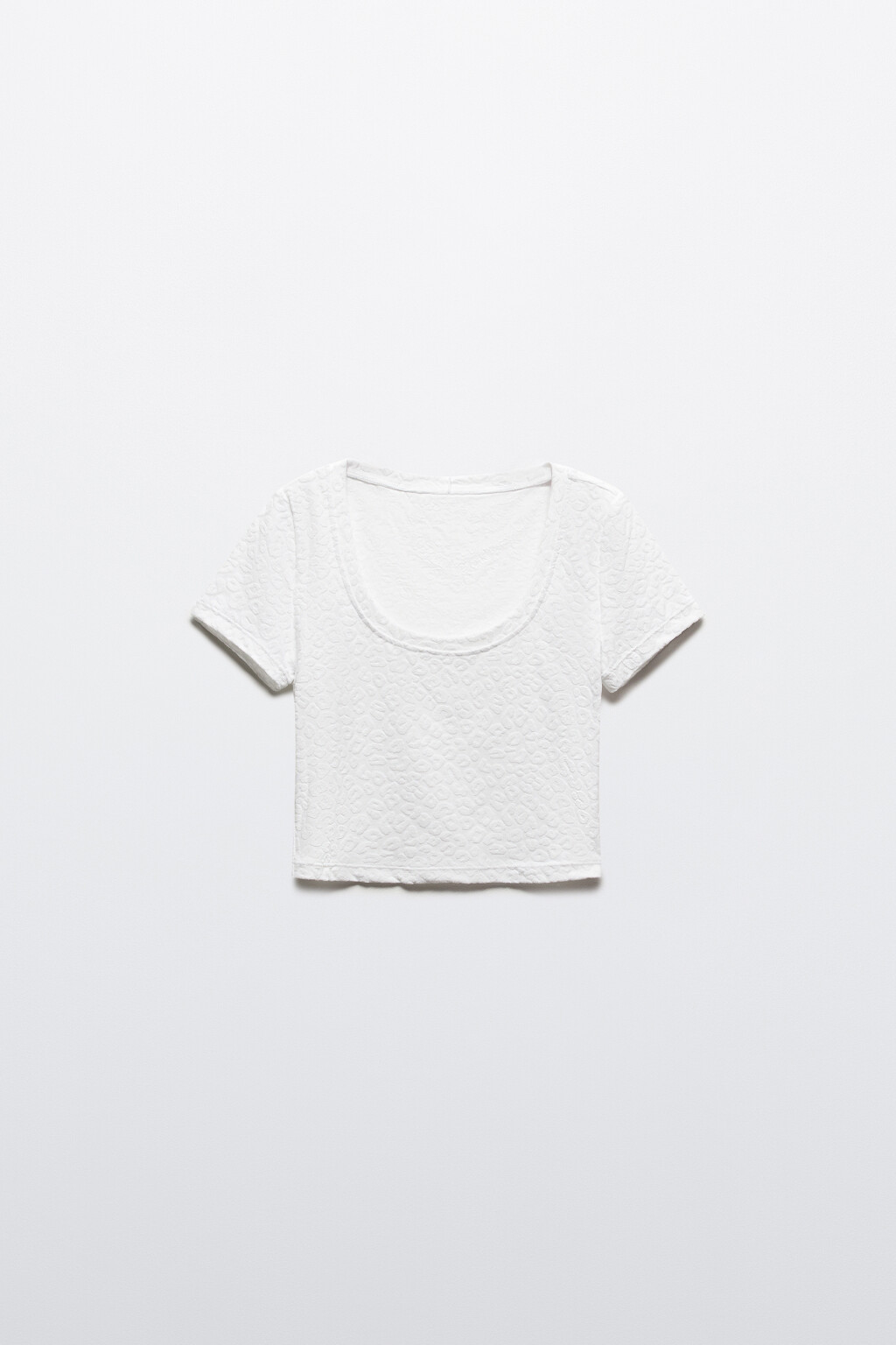 Футболка-топ пляжная фактурная - цвет белый - 8