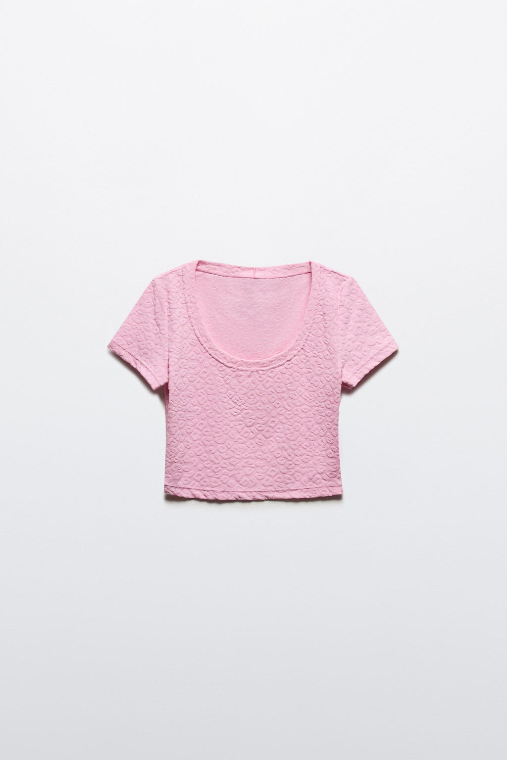 Футболка-топ пляжная фактурная - цвет розовый - 7