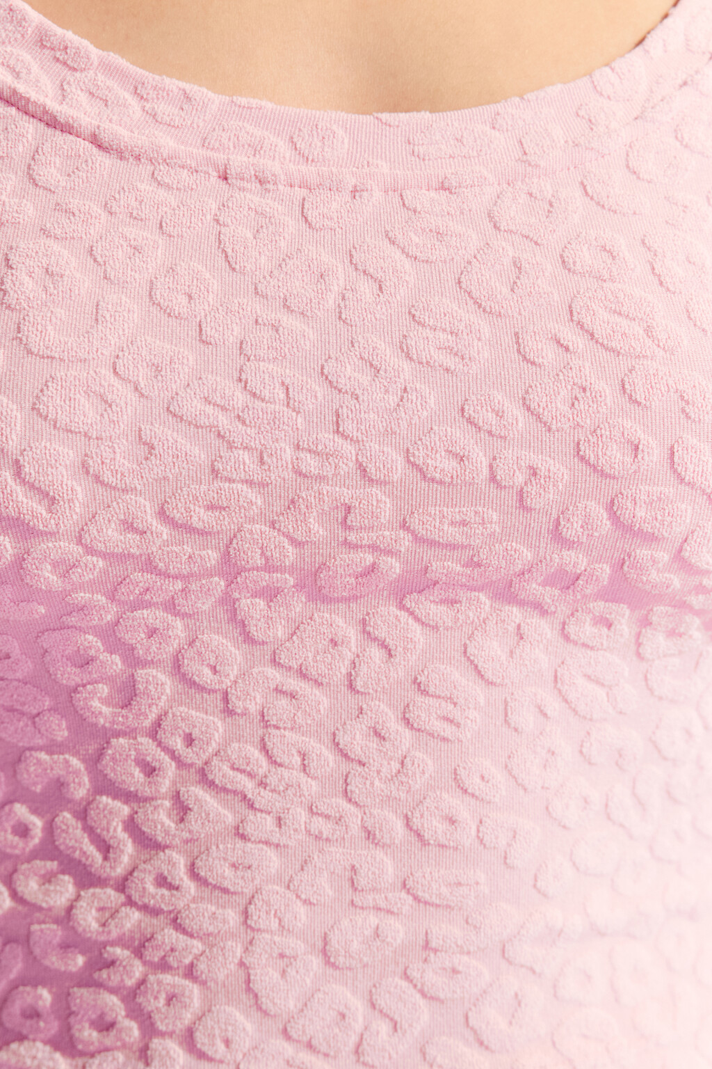 Футболка-топ пляжная фактурная - цвет розовый - 5