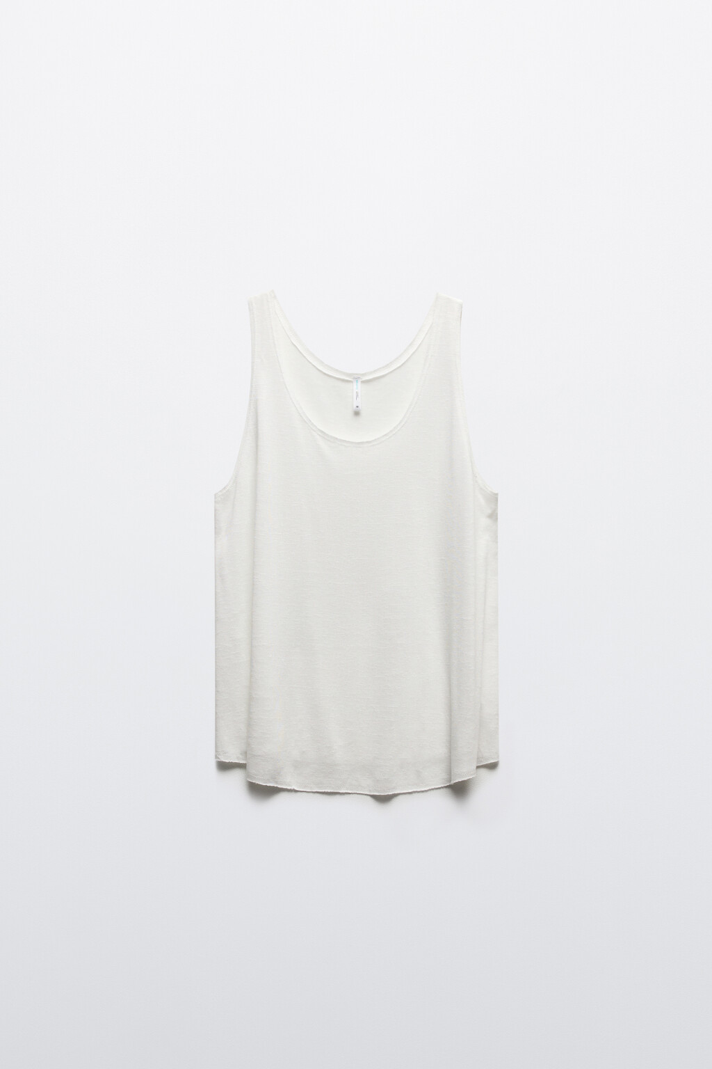 Майка свободная пляжная из вискозы - цвет белый - 7