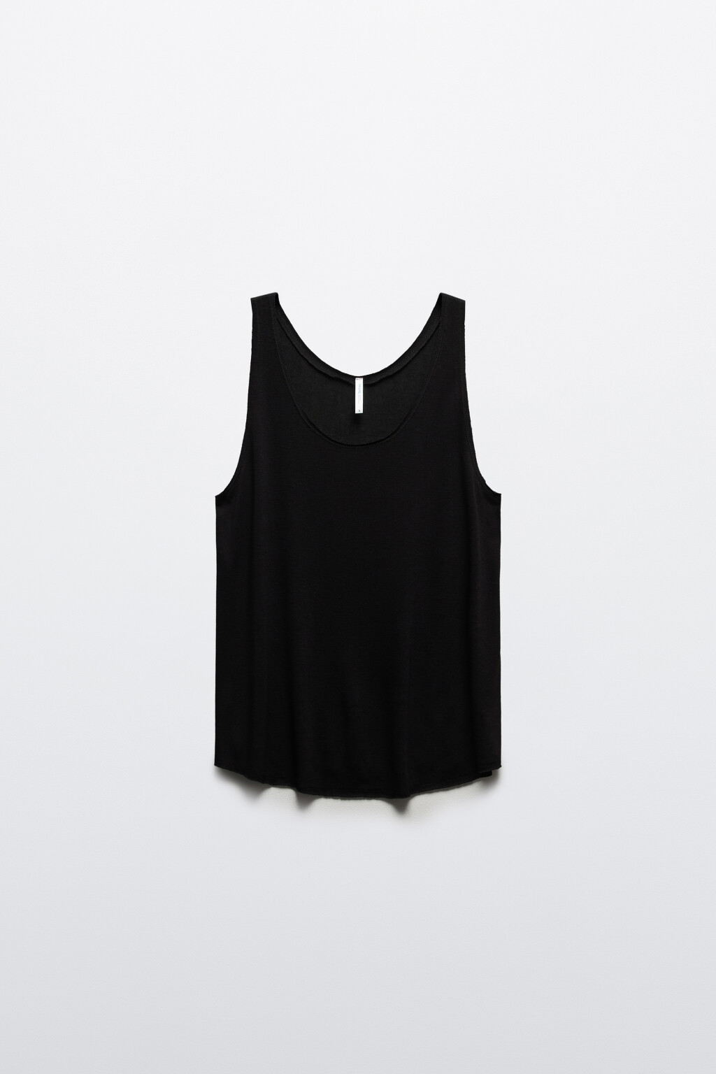 Майка свободная пляжная из вискозы - цвет черный - 7