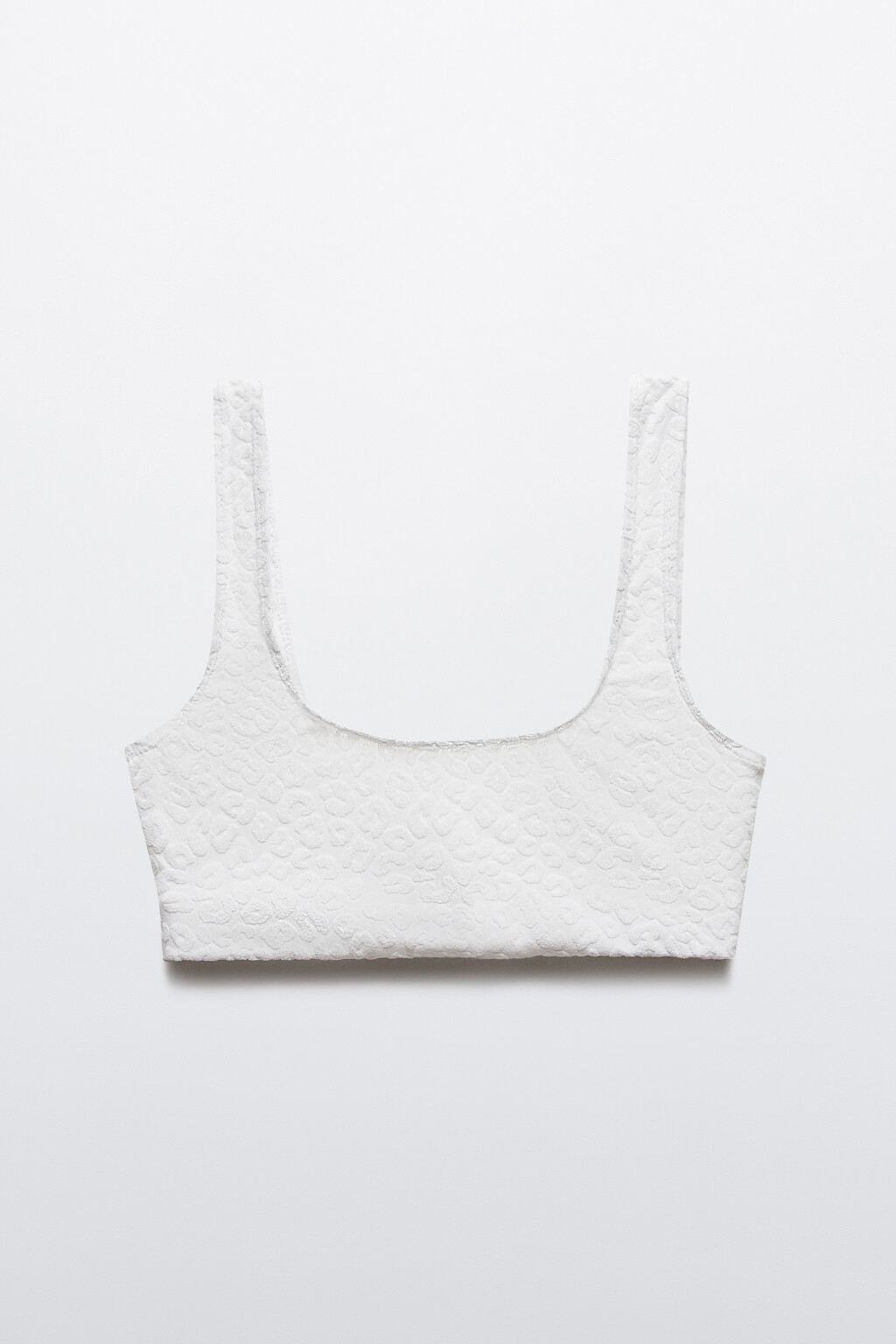 Топ-бюстгальтер пляжный фактурный - цвет белый - 7