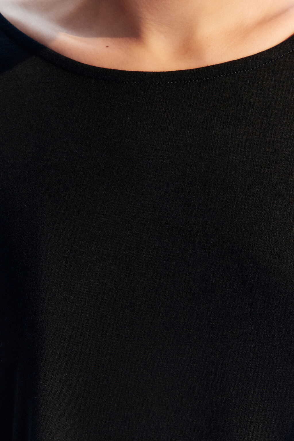 Лонгслив свободный пляжный из вискозы - цвет черный - 5