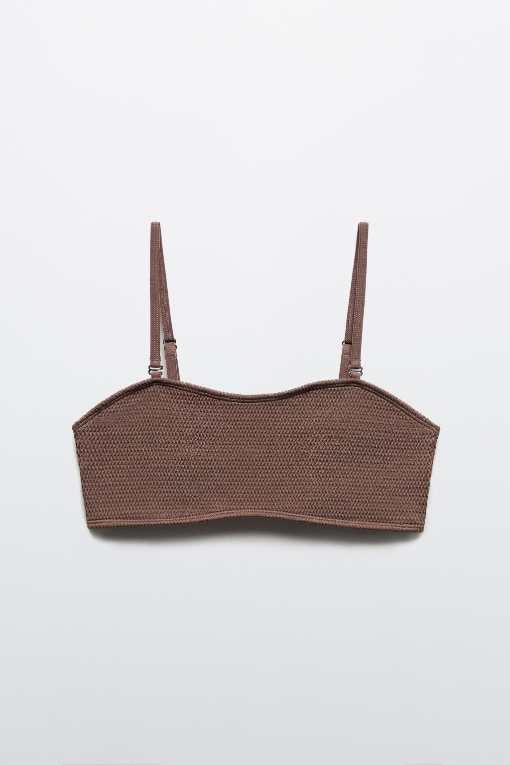 Лиф-бандо купальный на тонких бретелях - цвет бежевый - 7