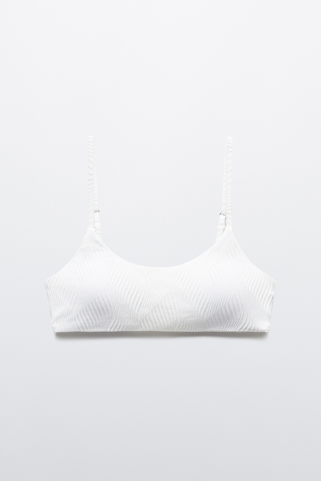 Лиф купальный из фактурной ткани - цвет ванильный - 6