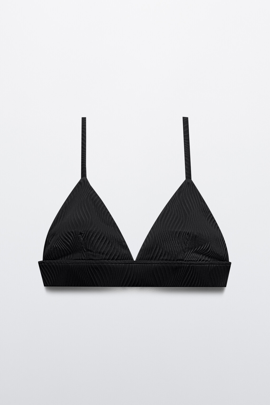 Лиф купальный из фактурной ткани - цвет черный - 5