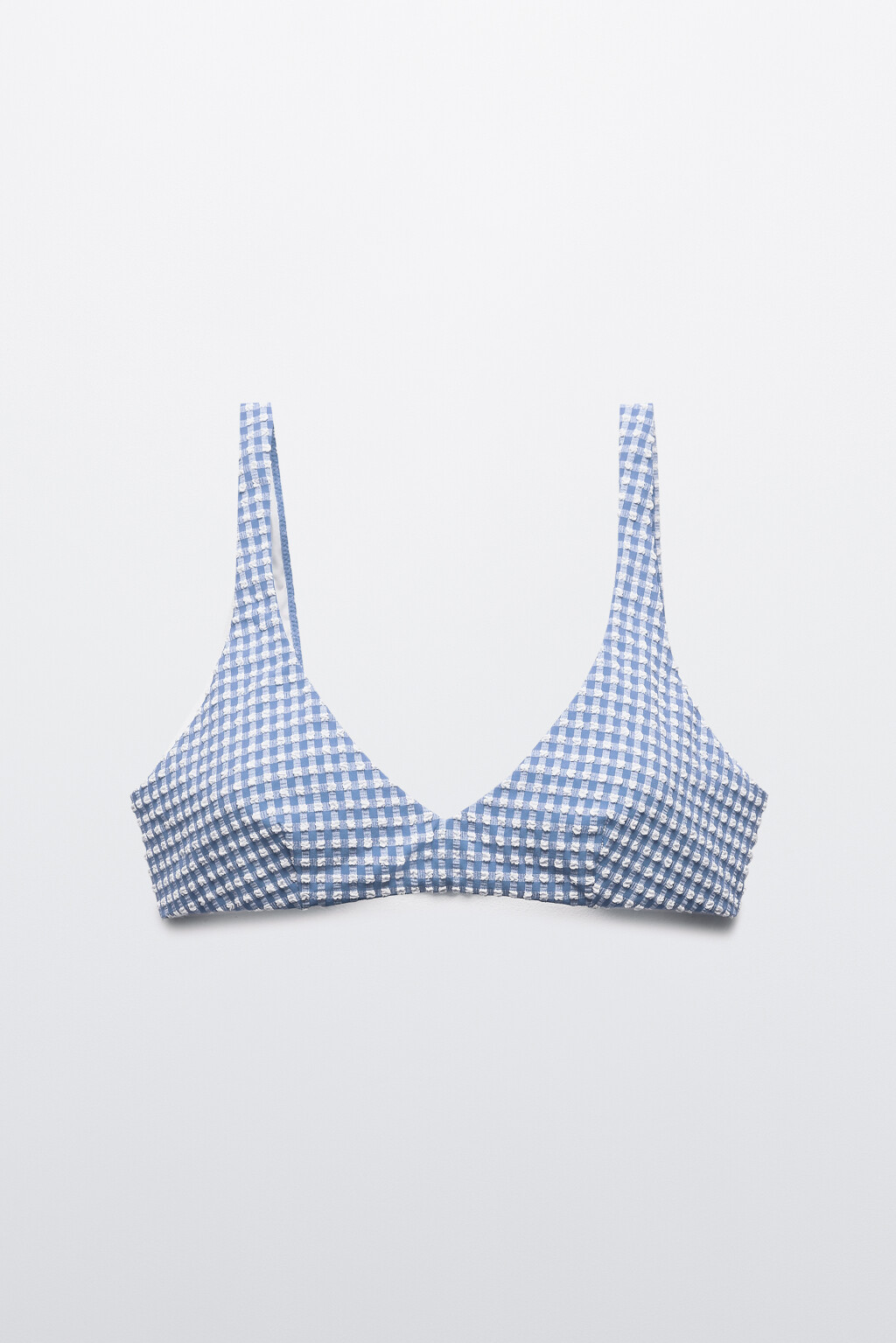 Лиф-бра купальный из жатой ткани - цвет голубой - 5