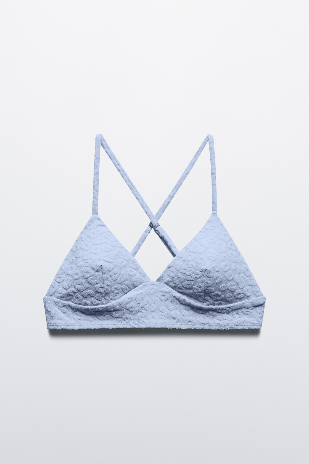 Лиф-топ купальный из фактурной ткани - цвет голубой - 5