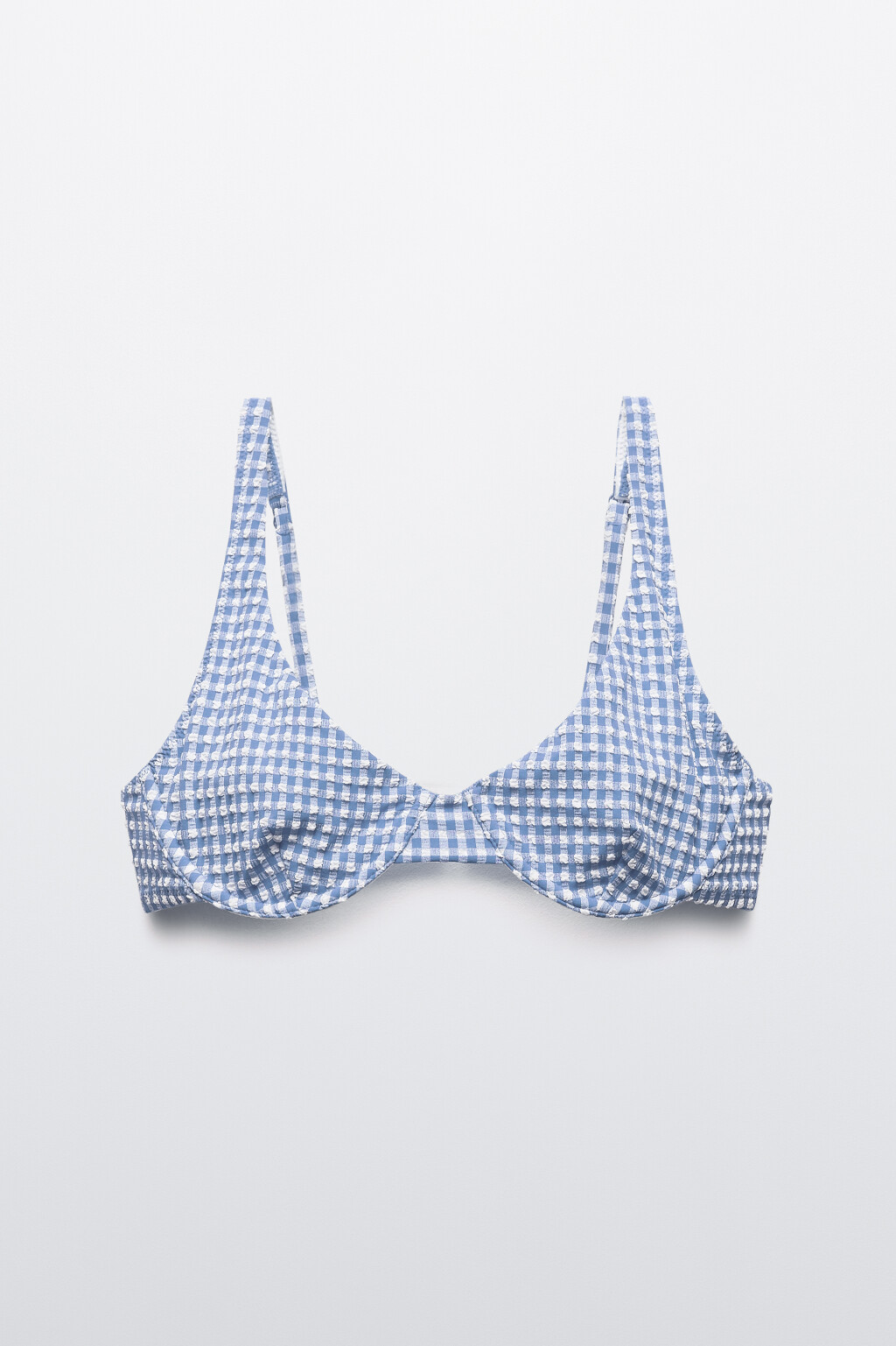 Лиф-бра купальный из жатой ткани - цвет голубой - 7