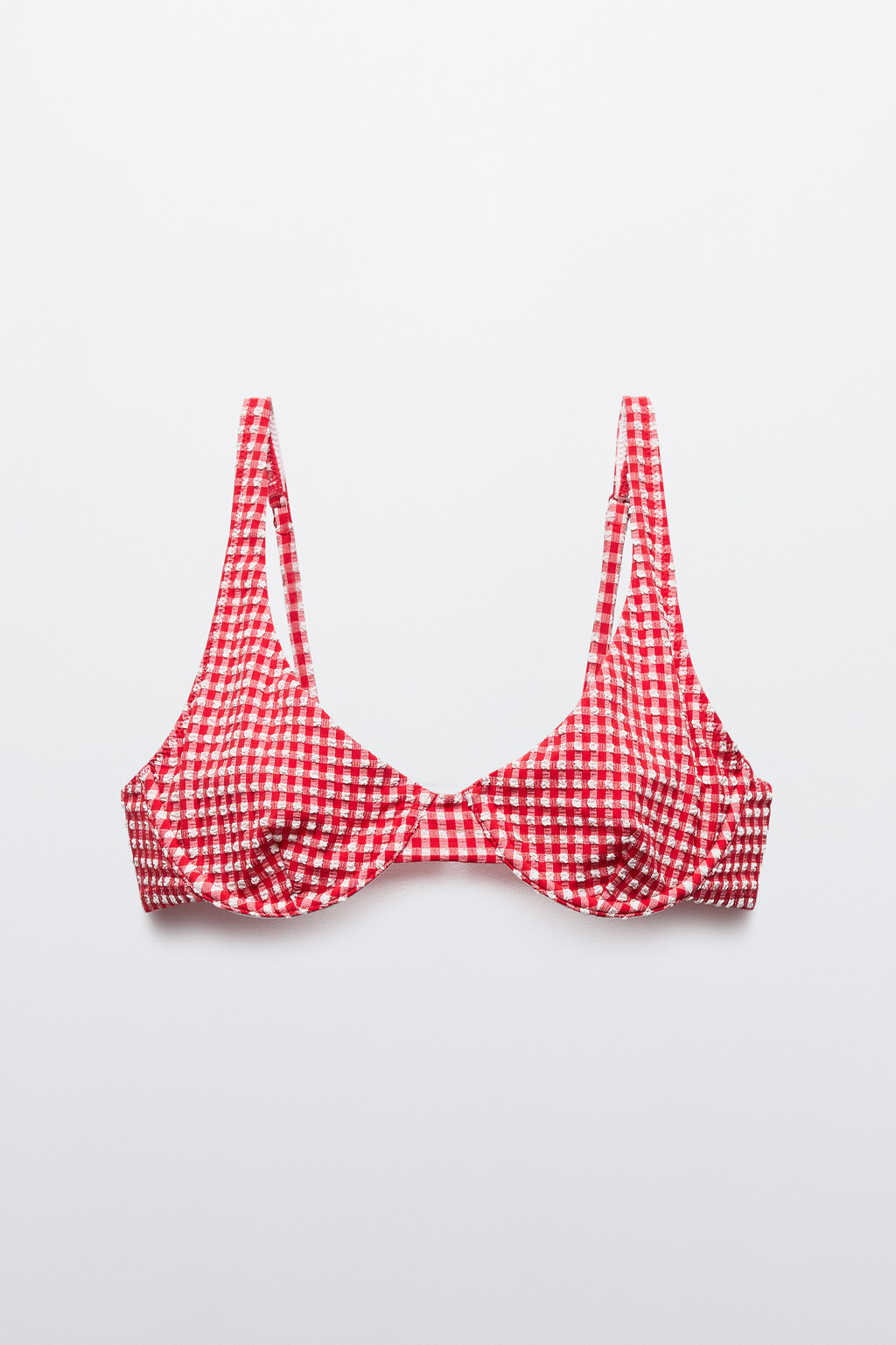 Лиф-бра купальный из жатой ткани - цвет красный - 6