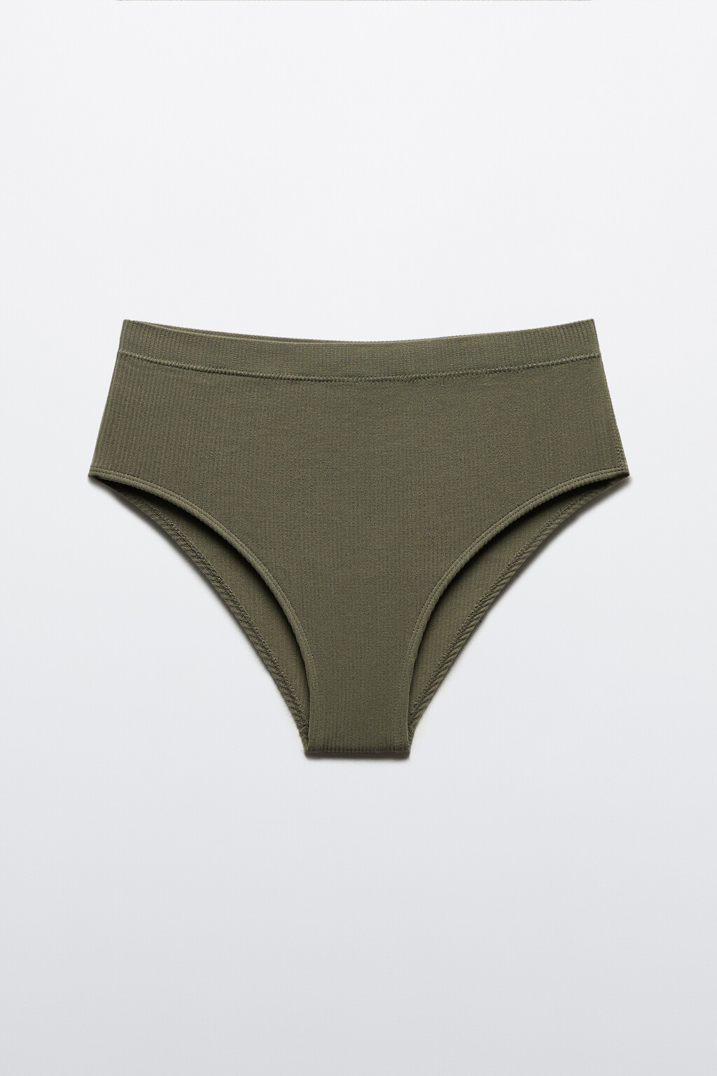 Трусы-слипы купальные с высокой посадкой - цвет зеленый - 5