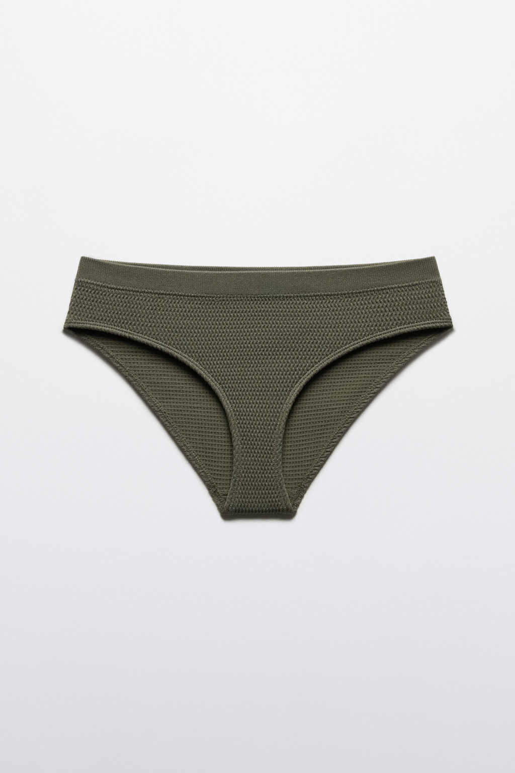 Трусы-слипы купальные со средней посадкой - цвет зеленый - 5