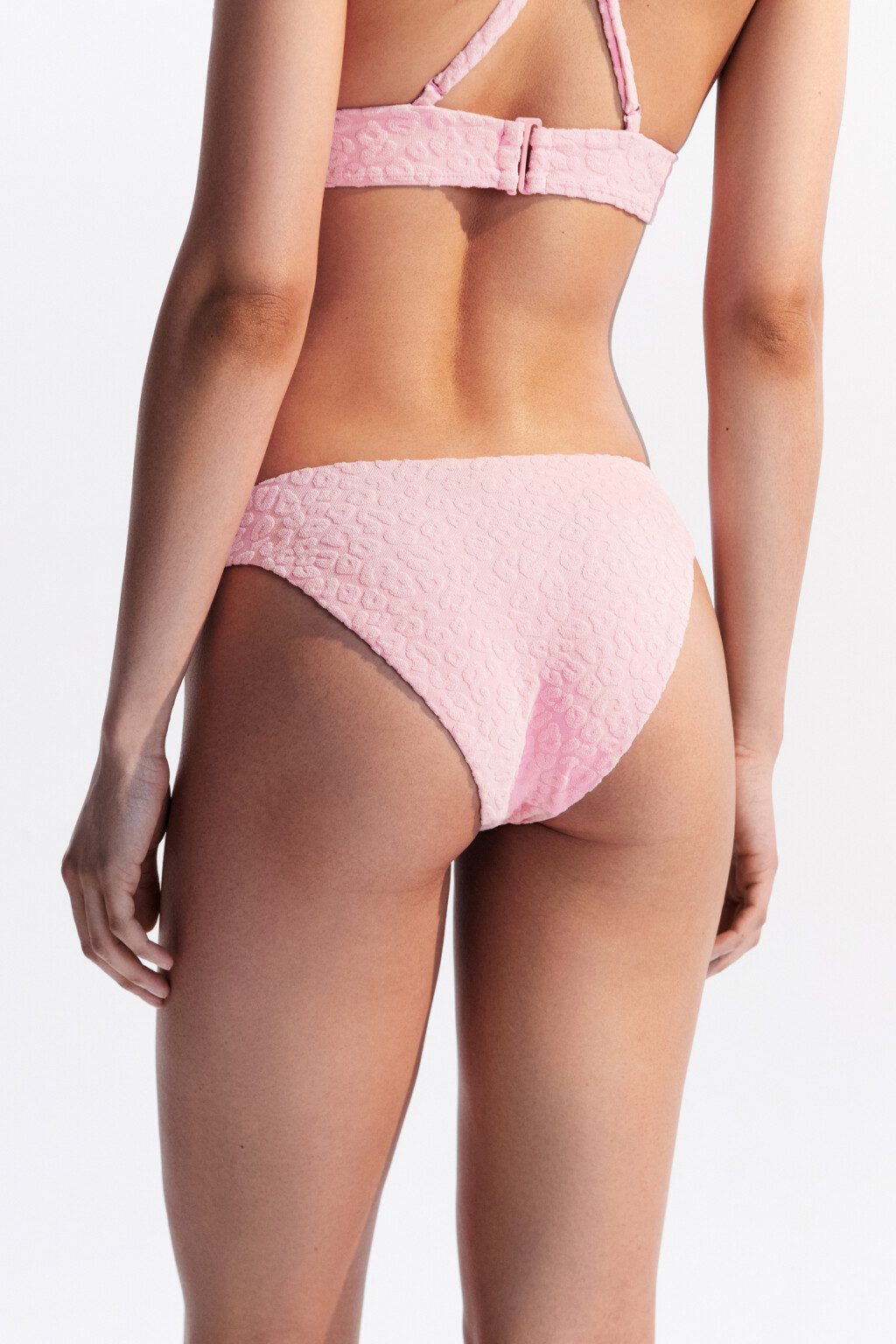 Трусы-слипы купальные из фактурной ткани - цвет розовый - 3