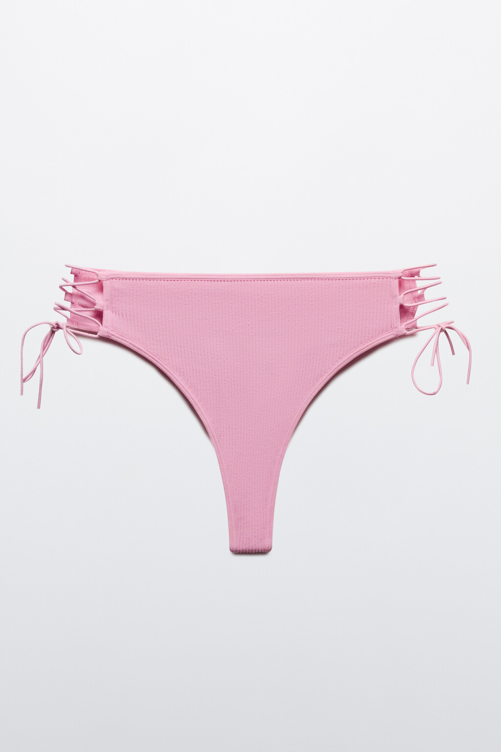 Трусы-стринги купальные со шнуровкой - цвет розовый - 5