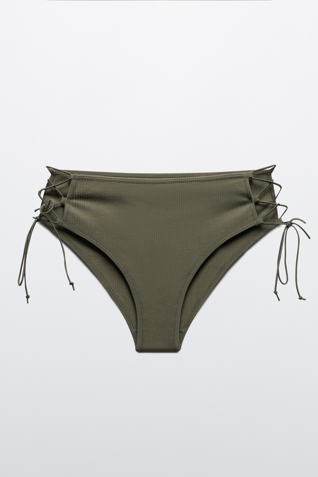 Трусы-слипы купальные со шнуровкой - цвет зеленый - 4