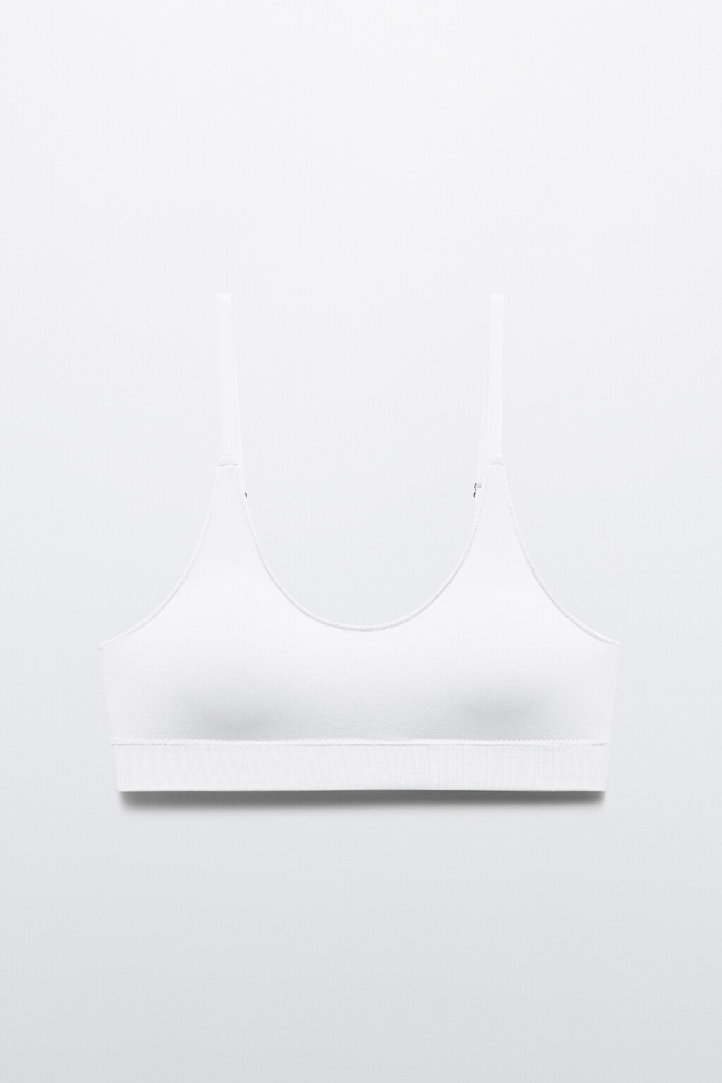 Бюстгальтер-топ гладкий бесшовный - цвет белый - 5