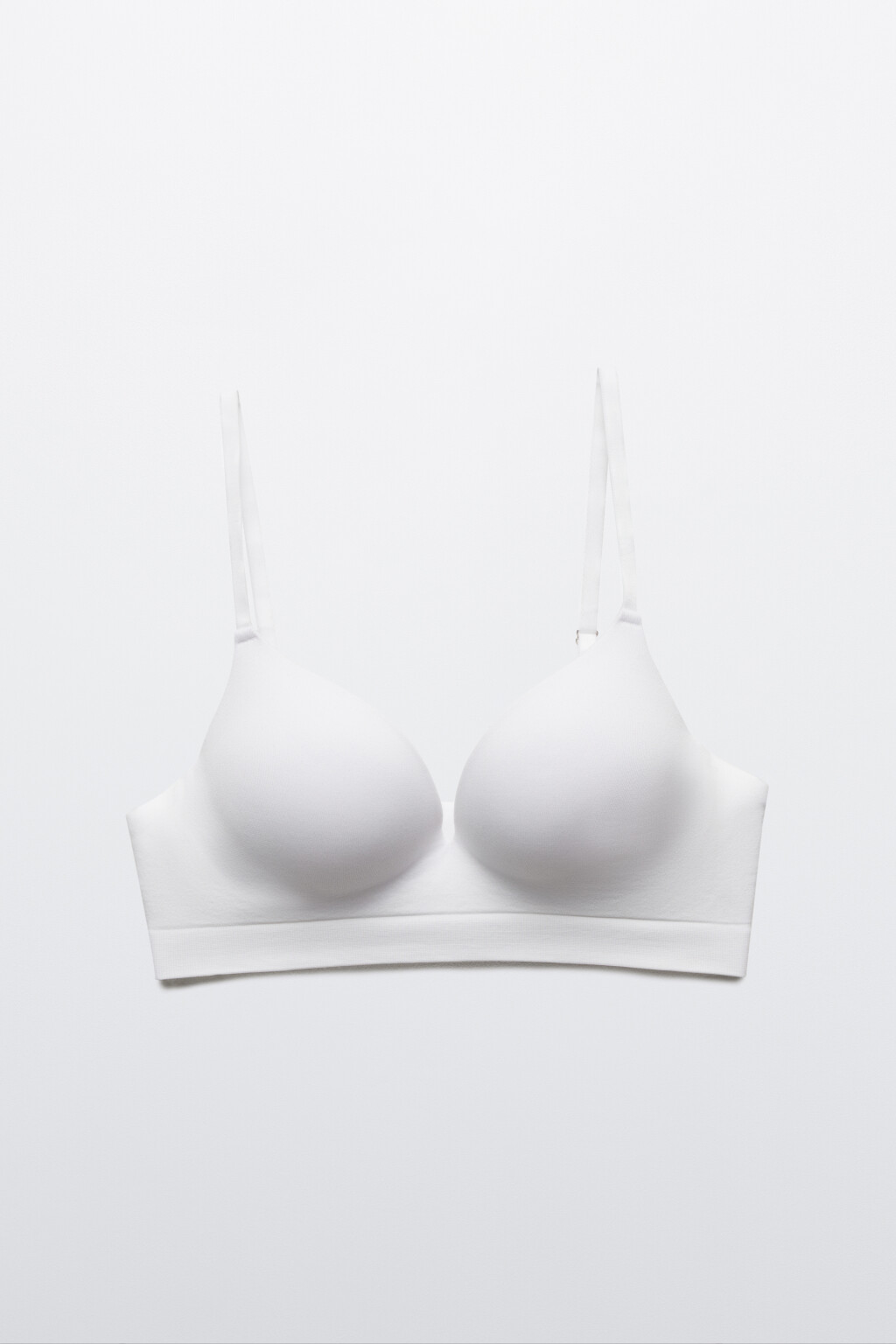 Бюстгальтер-бра гладкий бесшовный - цвет белый - 5