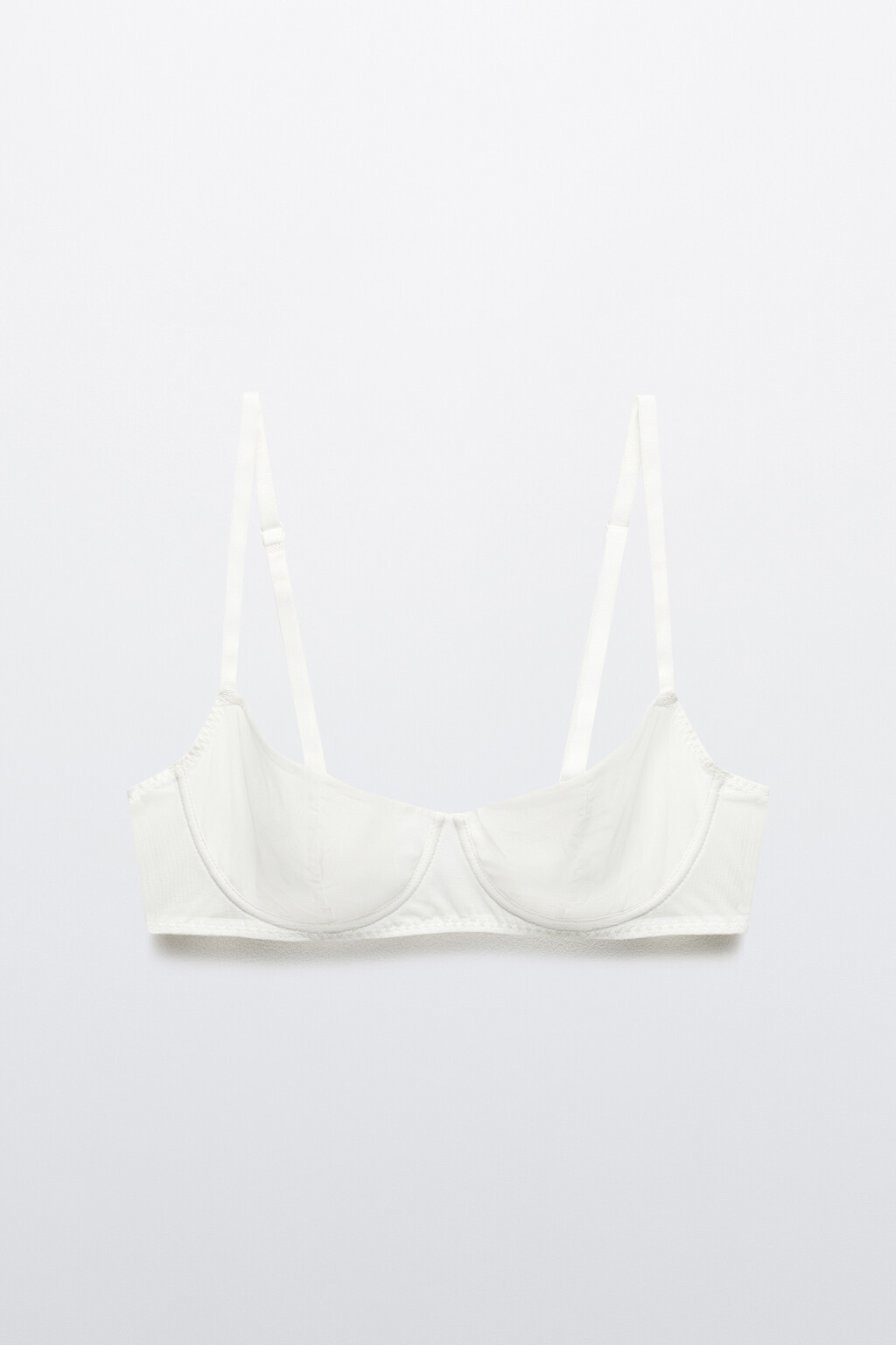 Бюстгальтер-бра из сетки - цвет белый - 5