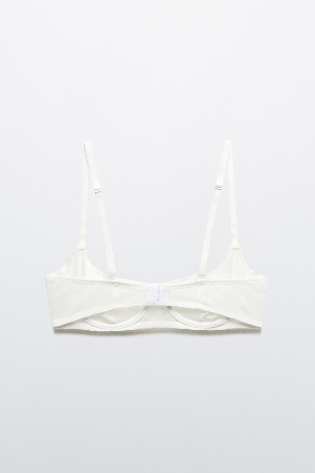 Бюстгальтер-бра из сетки - цвет белый - 6