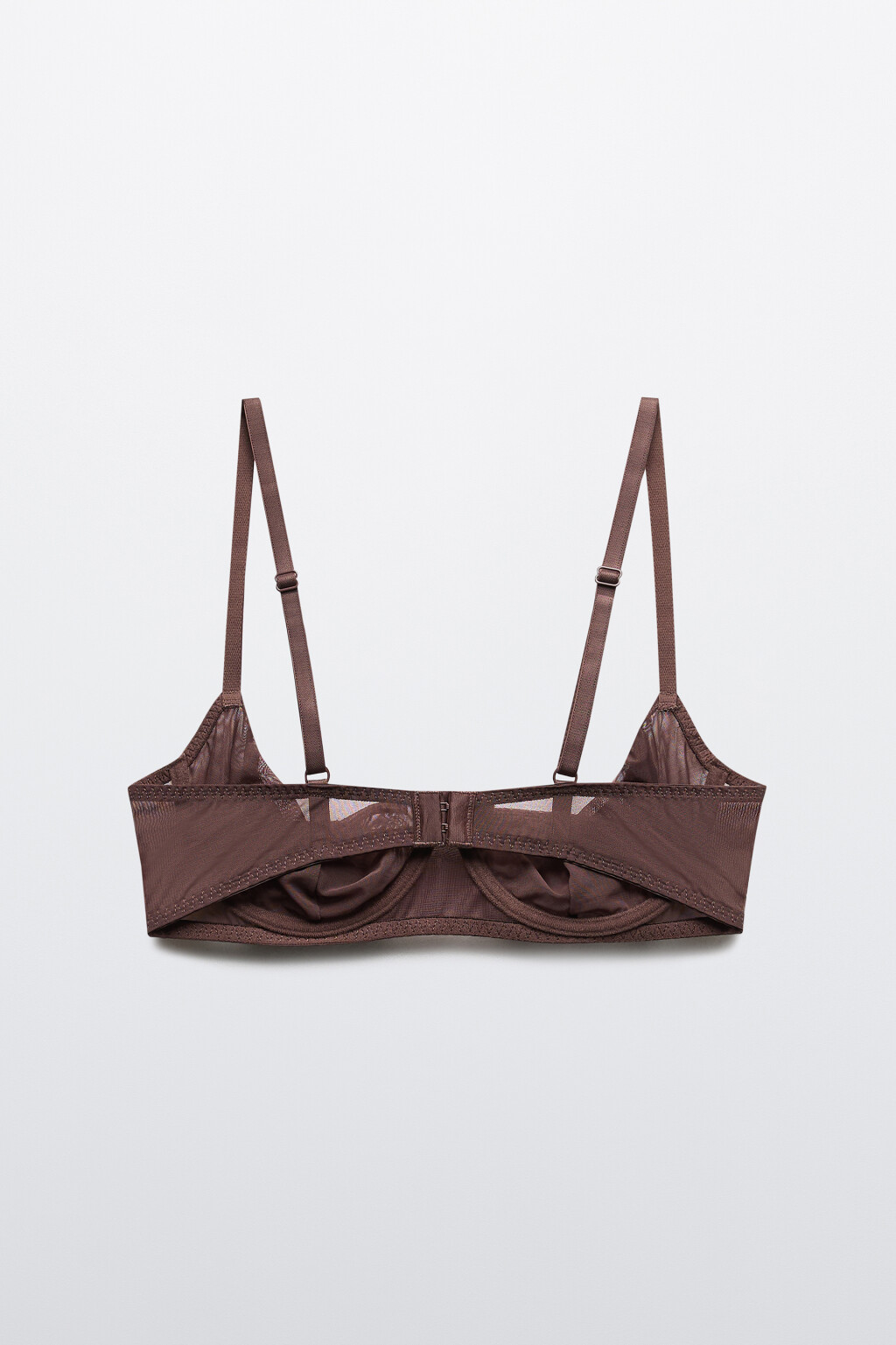 Бюстгальтер-бра из сетки - цвет коричневый - 6