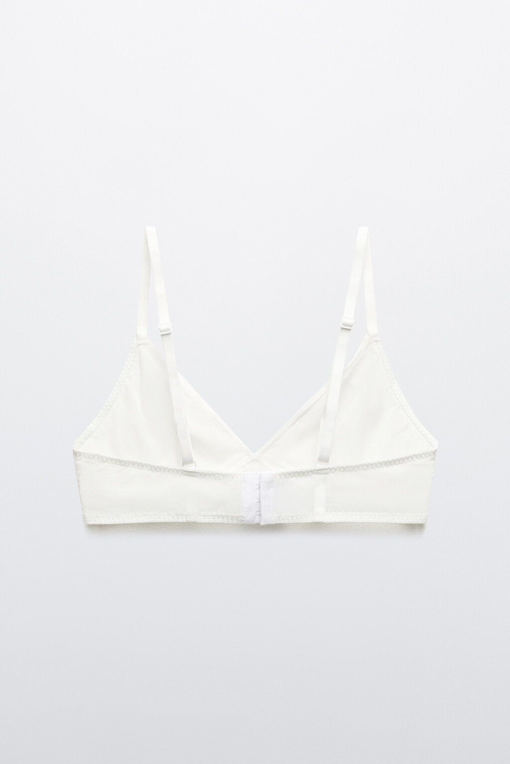 Бюстгальтер-бралетт из сетки - цвет белый - 6