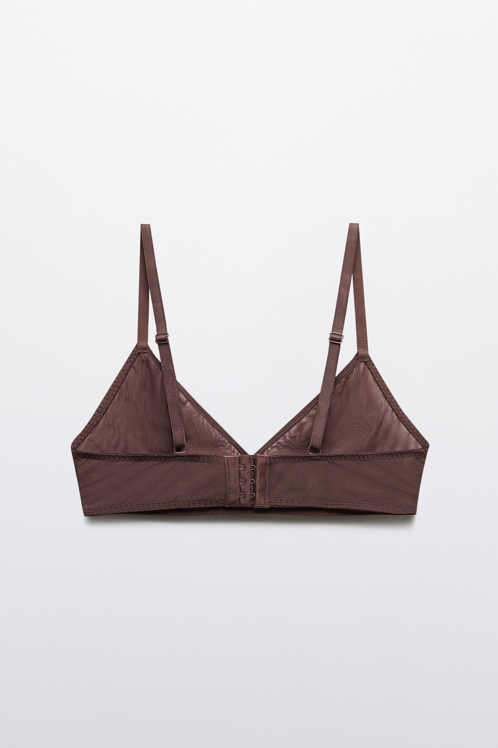 Бюстгальтер-бралетт из сетки - цвет коричневый - 6