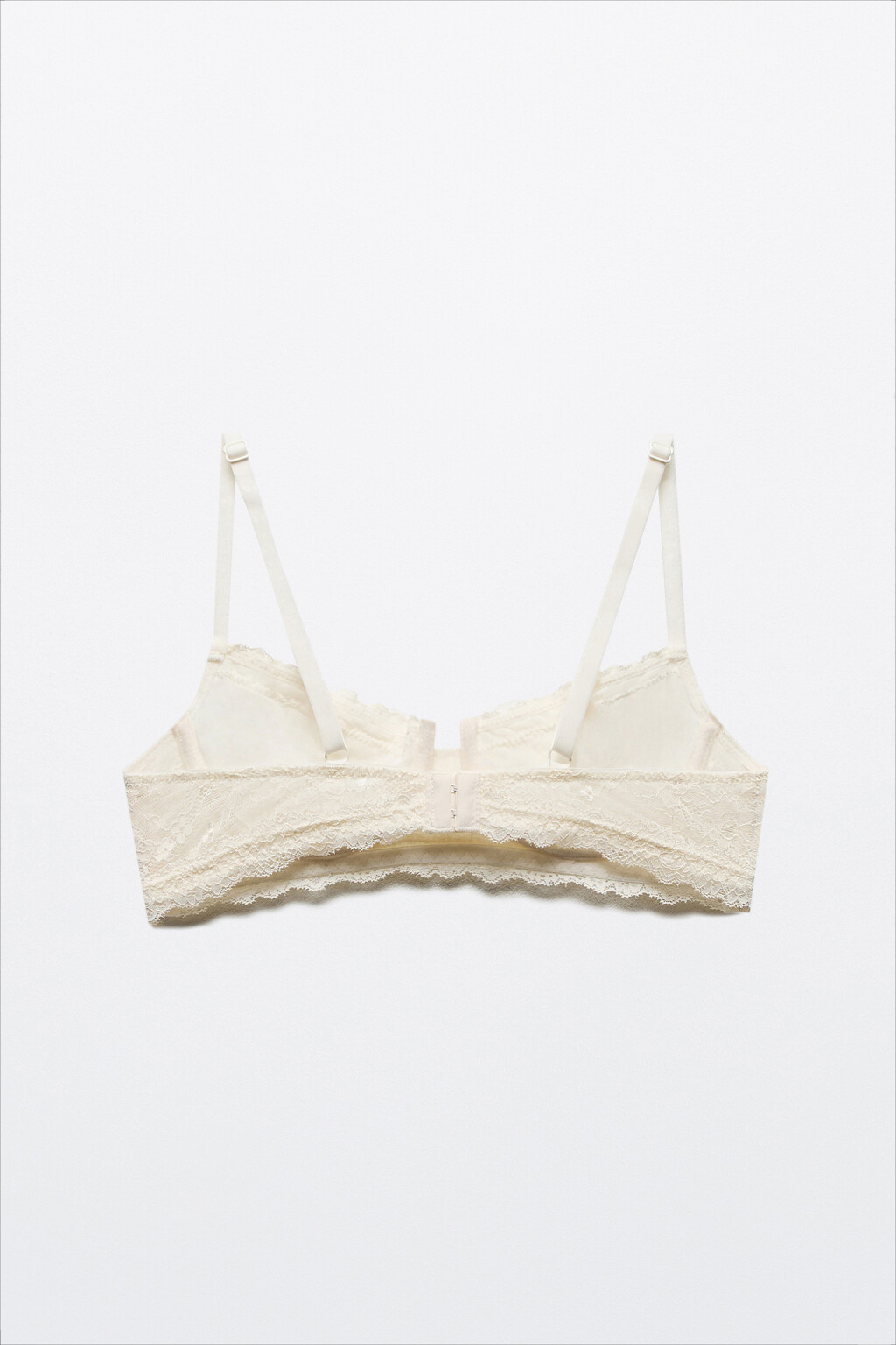 Бюстгальтер-бра кружевной - цвет ванильный - 6