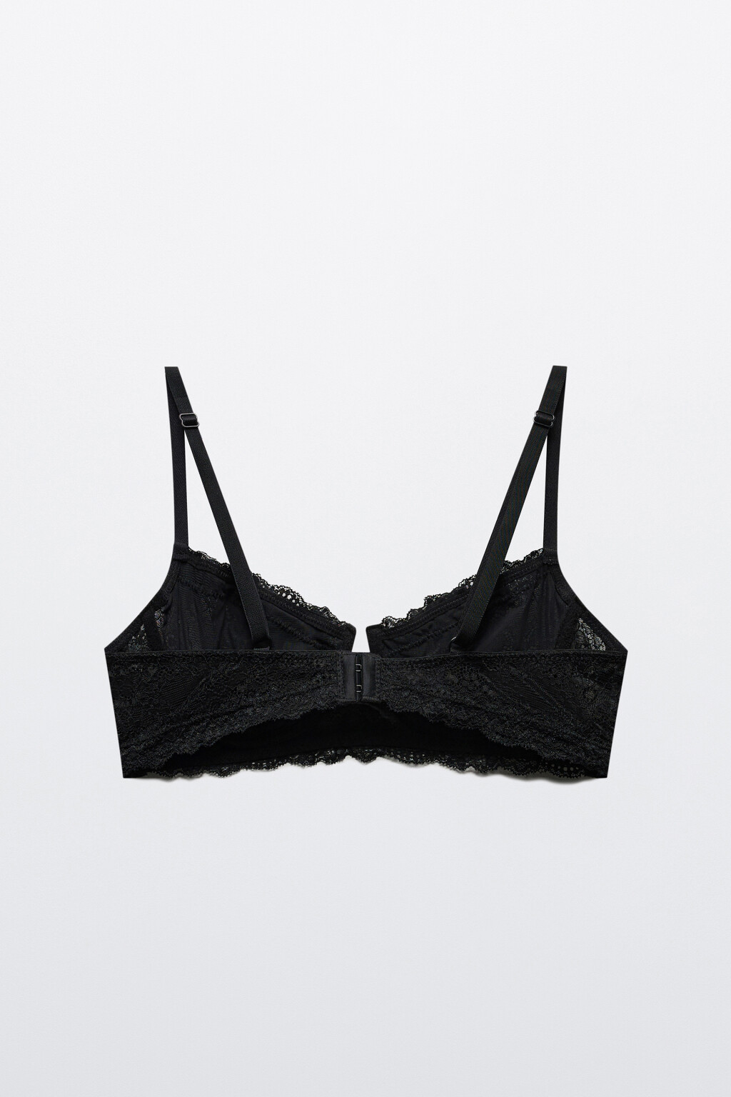 Бюстгальтер-бра кружевной - цвет черный - 6