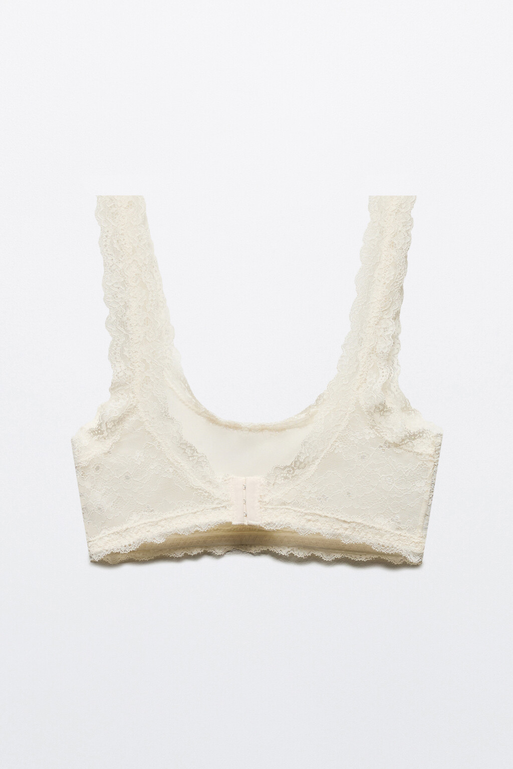 Бюстгальтер-бралетт кружевной - цвет ванильный - 6