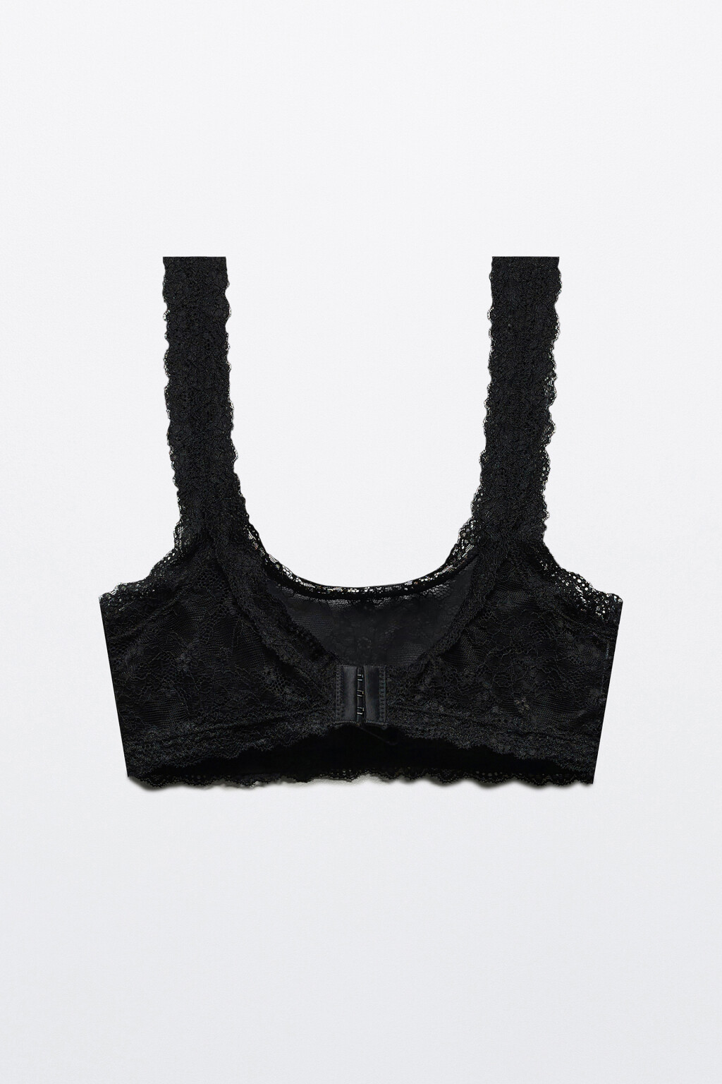 Бюстгальтер-бралетт кружевной - цвет черный - 6