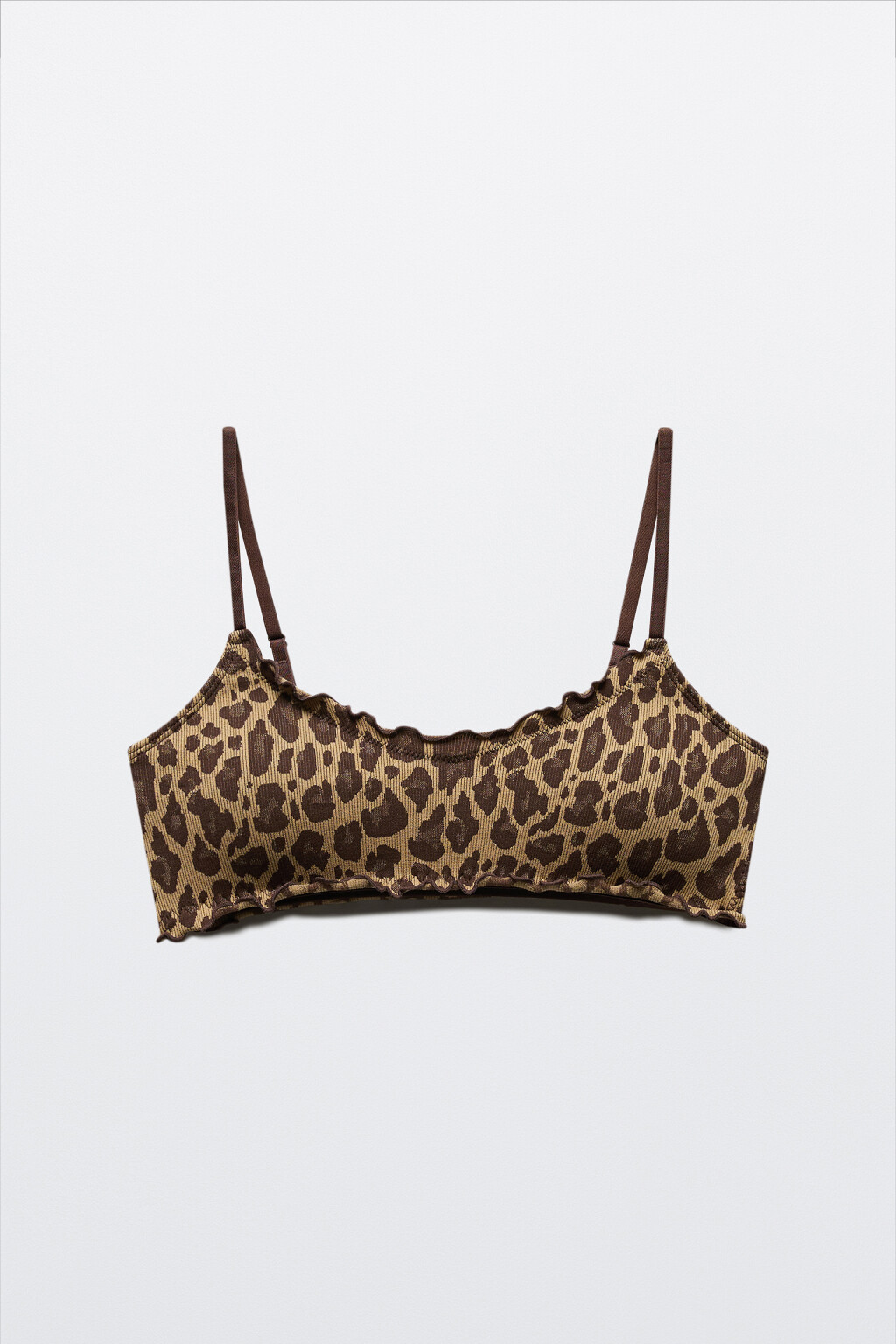 Бюстгальтер-топ в рубчик с принтом - цвет мультиколор - 5