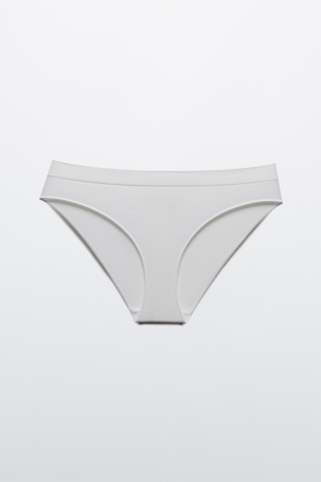 Трусы-слипы гладкие бесшовные - цвет белый - 5