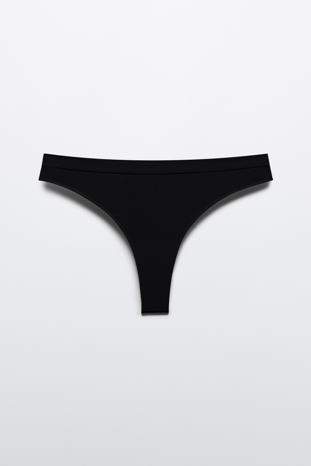 Трусы-стринги гладкие бесшовные - цвет черный - 5
