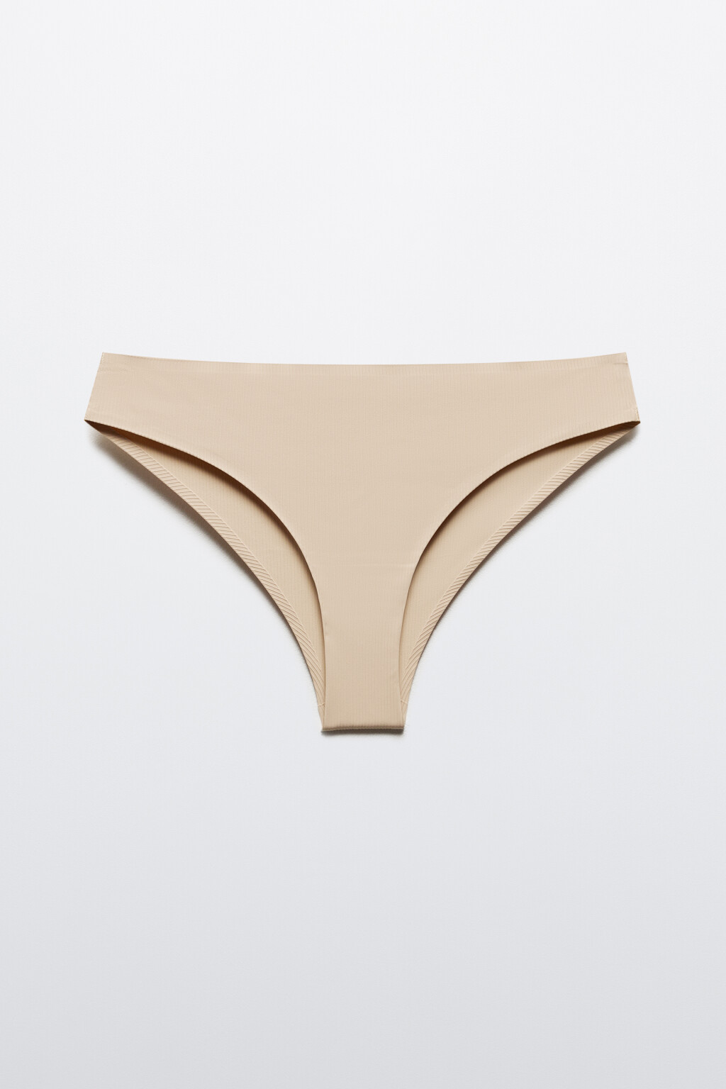 Трусы-слипы в рубчик со средней посадкой - цвет бежевый - 5