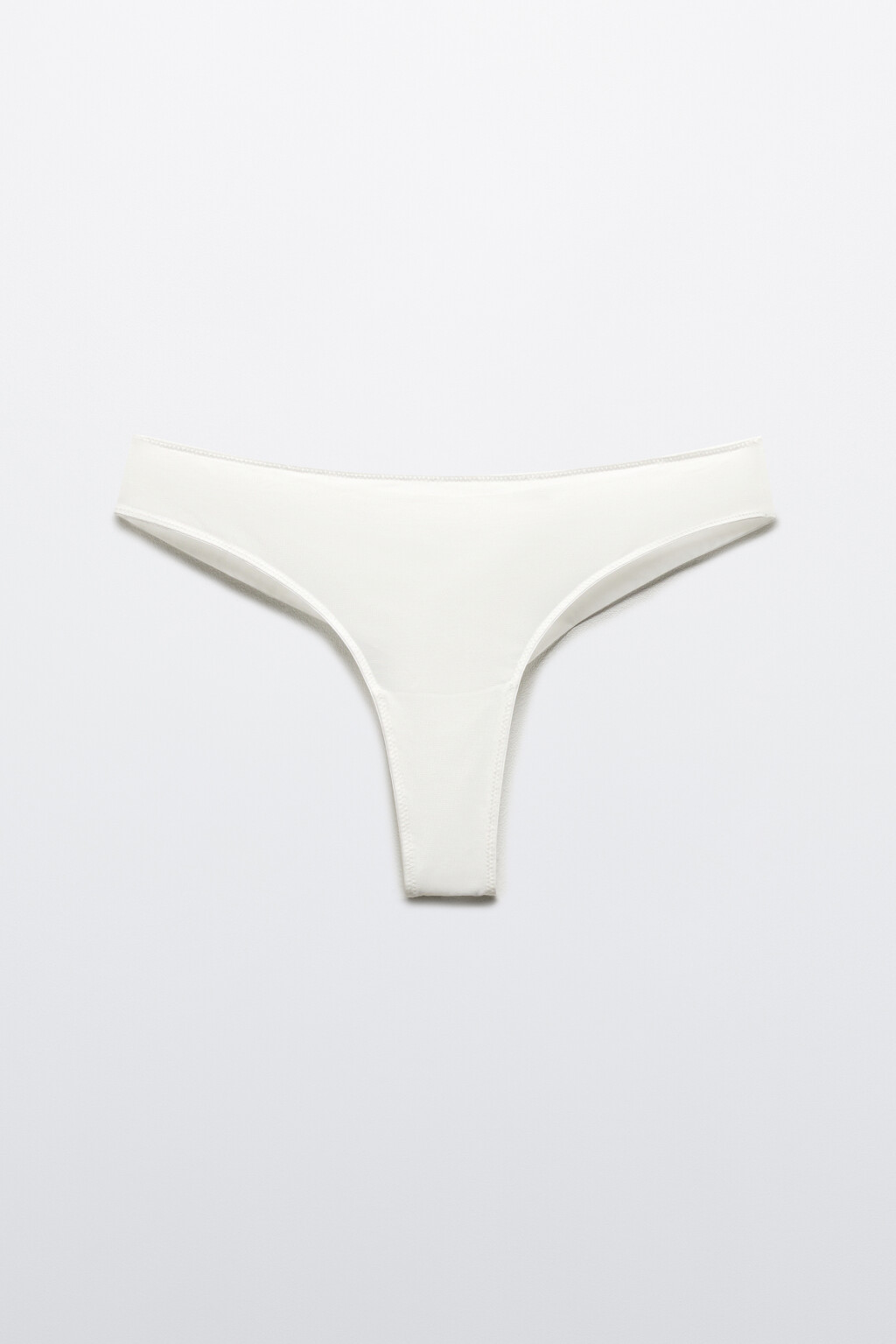 Трусы-стринги из сетки - цвет белый - 4