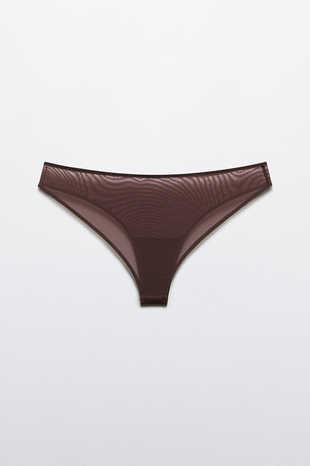 Трусы-стринги из сетки - цвет коричневый - 6
