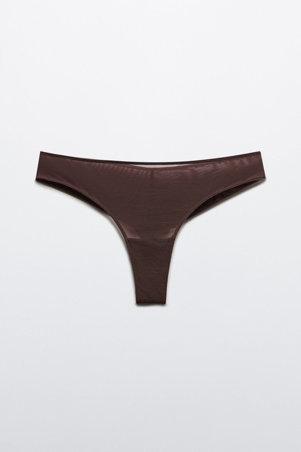 Трусы-бразильяна из сетки - цвет коричневый - 5