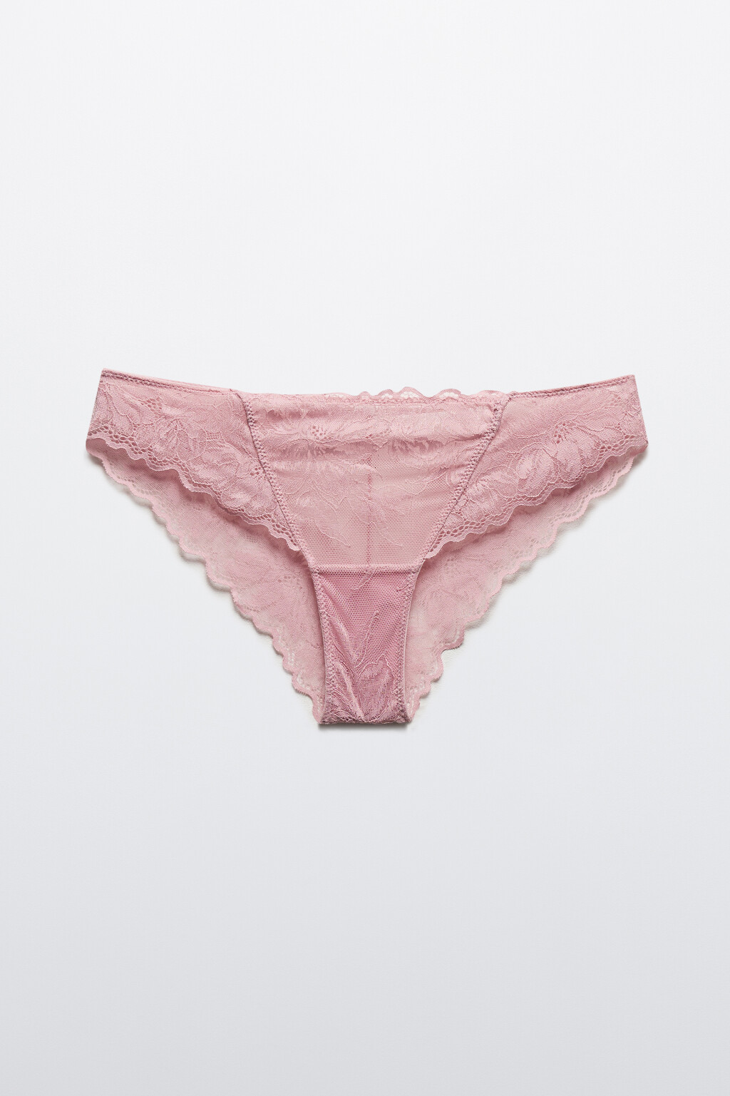 Трусы-слипы кружевные - цвет розовый - 5
