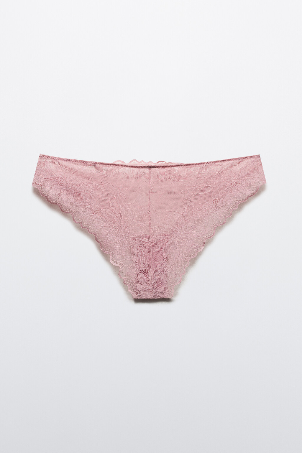 Трусы-слипы кружевные - цвет розовый - 6