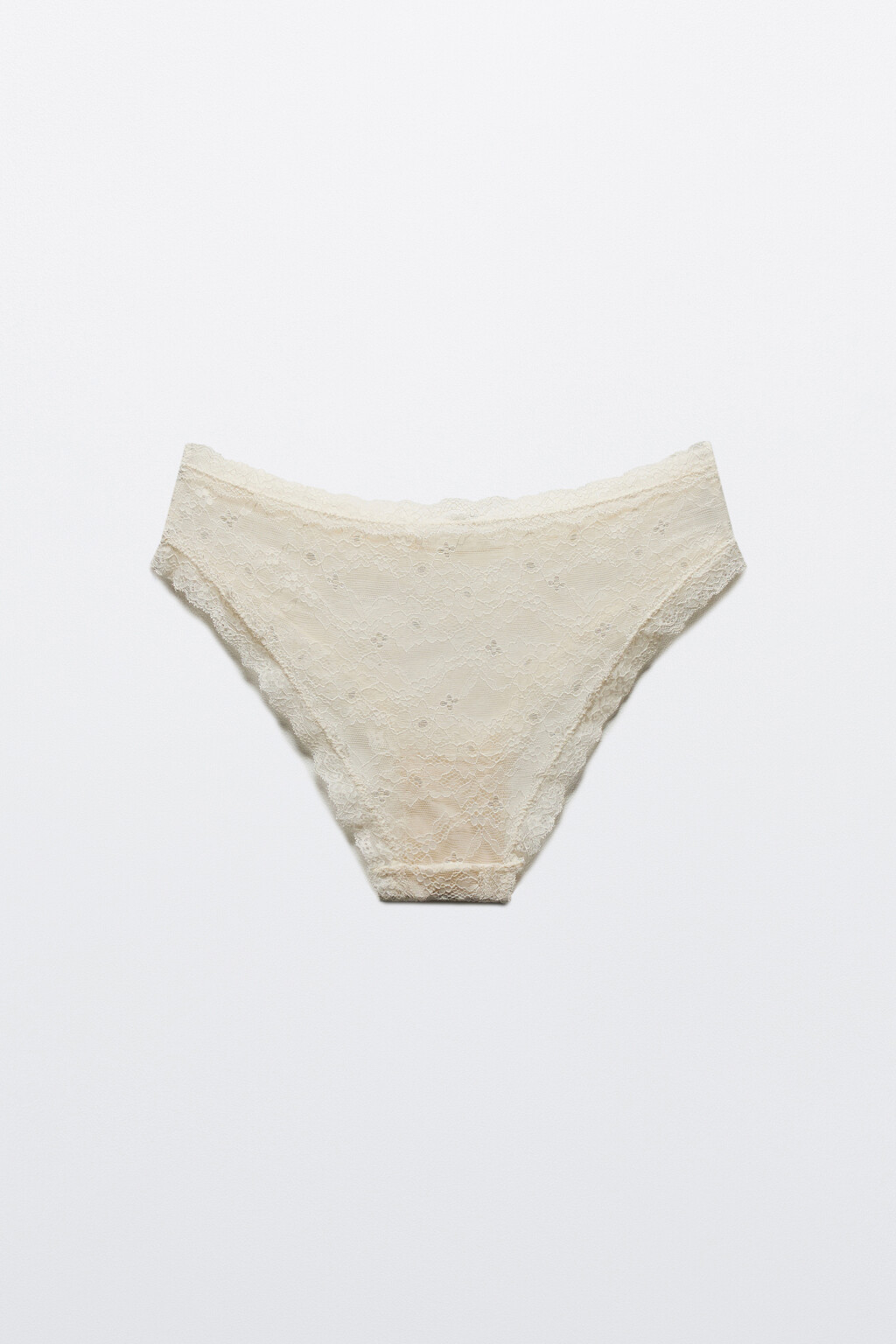 Трусы-слипы кружевные - цвет ванильный - 6