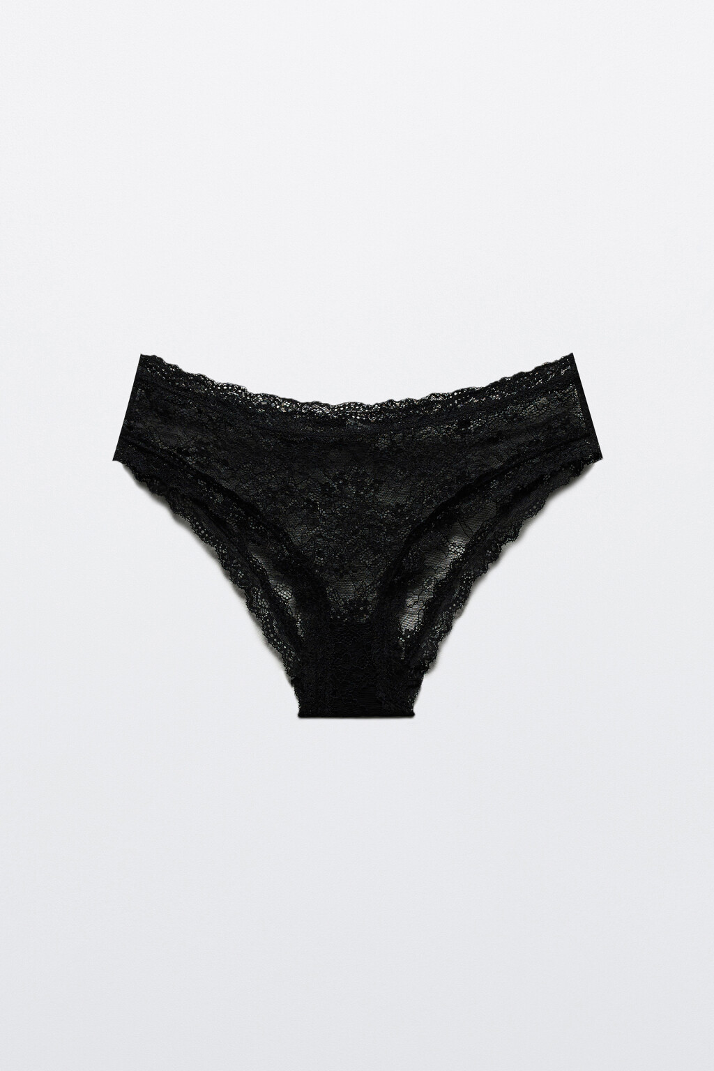 Трусы-слипы кружевные - цвет черный - 5