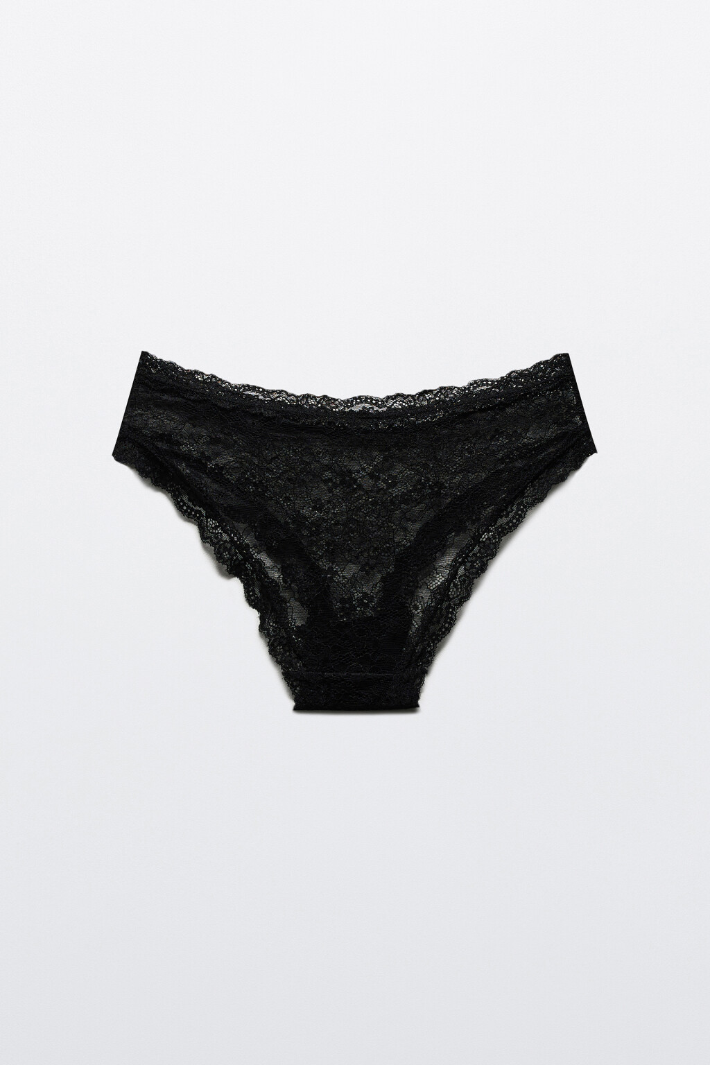 Трусы-слипы кружевные - цвет черный - 6