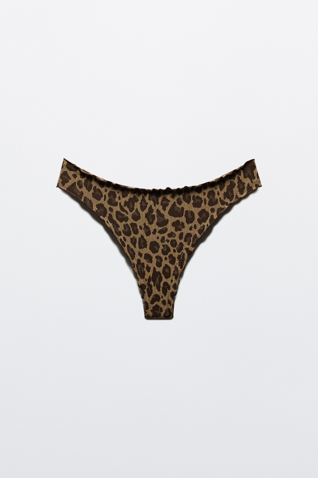 Трусы-танга в рубчик с принтом - цвет мультиколор - 5