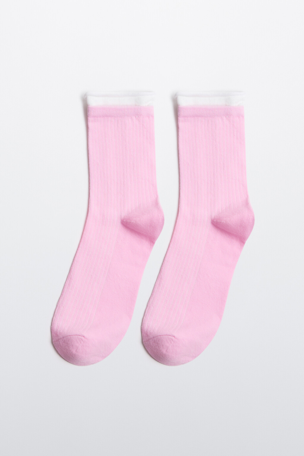 Носки с имитацией второго слоя - цвет розовый - 1
